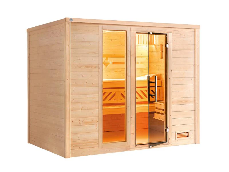 Weka Sauna Bergen Gr. 3 GTF, inkl. 9 kW Bioofen digitale Steuerung (OS), mit Fenster - Image 2