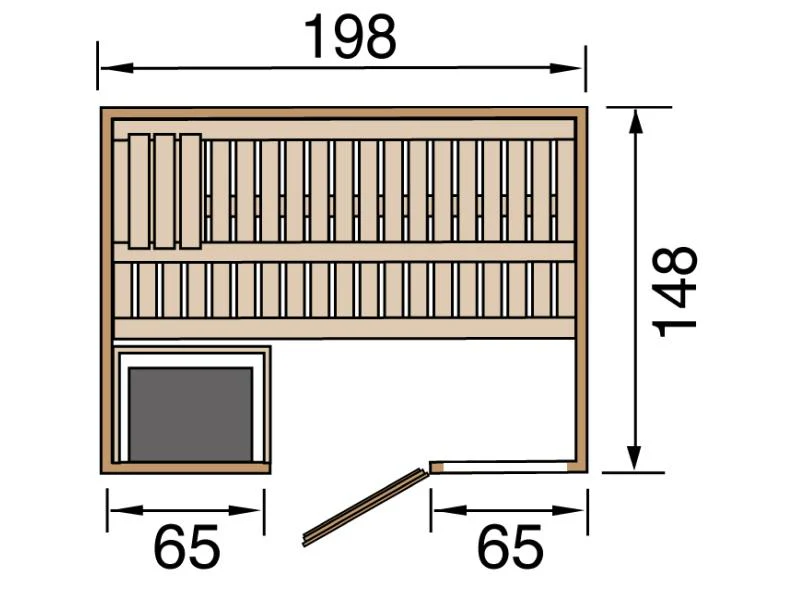 Weka Sauna Bergen inkl. 7,5 kW BioS - Image 3