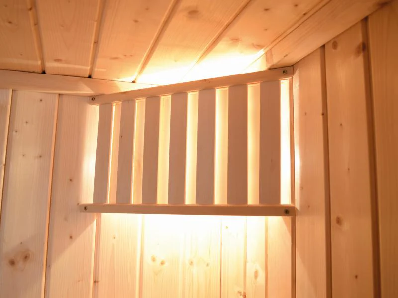Weka Sauna Cubilis Eck 1, inkl. 4,5 kW Ofen inkl. digitaler Steuerung (OS), mit Glastür, Fenster und - Image 4