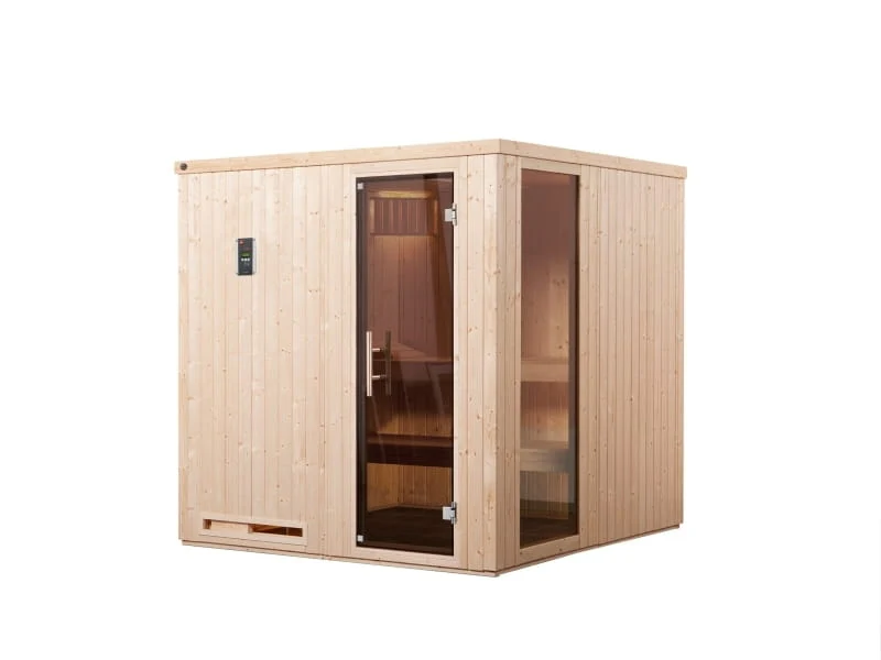 Weka Sauna Halmstad 2 GTF inkl. 9 kW Ofen mit Ofenanschlusskabel - Image 2