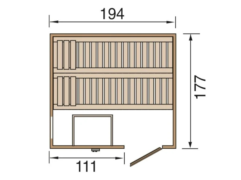 Weka Sauna Halmstad 2 GTF inkl. 9 kW Ofen mit Ofenanschlusskabel - Image 3