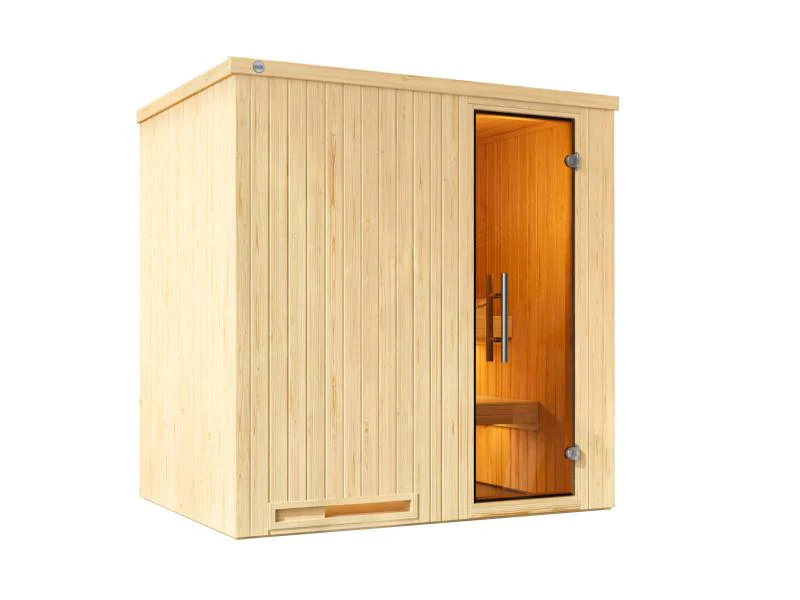 Weka Sauna Halmstad Gr.1 inkl. 4,5 kW Saunaofen (OS), mit digitaler Steuerung, Ganzglastür - Image 2