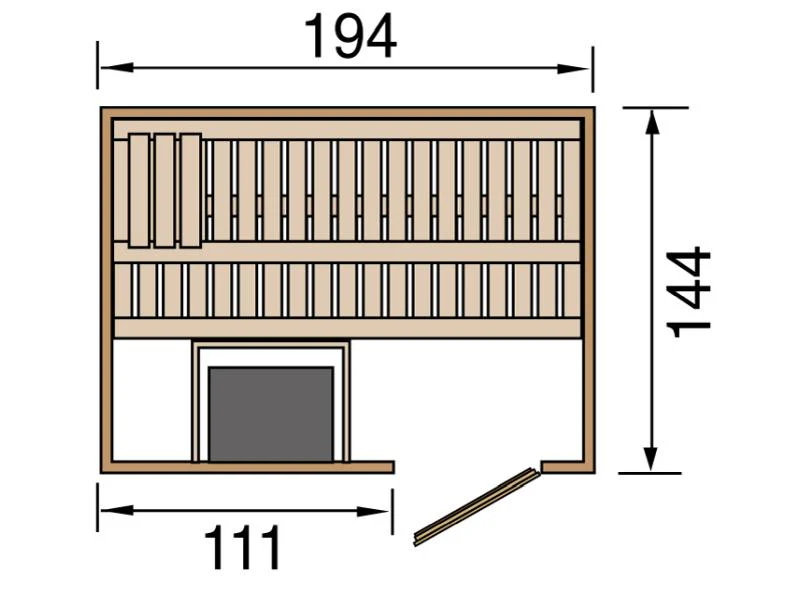 Weka Sauna Halmstad Gr.1 inkl. 7,5 kW BioS - Image 6
