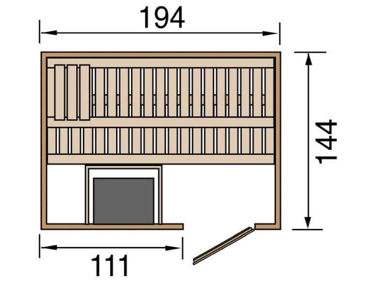 Weka Sauna Halmstad Gr.1 inkl. 7,5 kW OS - Image 6