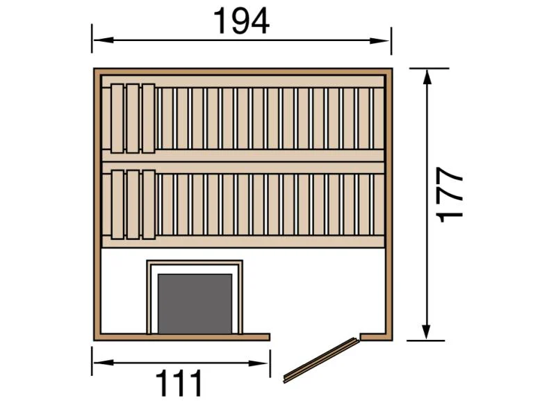 Weka Sauna Halmstad Gr.2 inkl. 7,5 kW BioS - Image 6