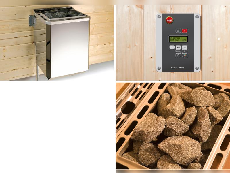 Weka Sauna Halmstad Gr.2 inkl. 7,5 kW BioS - Image 3