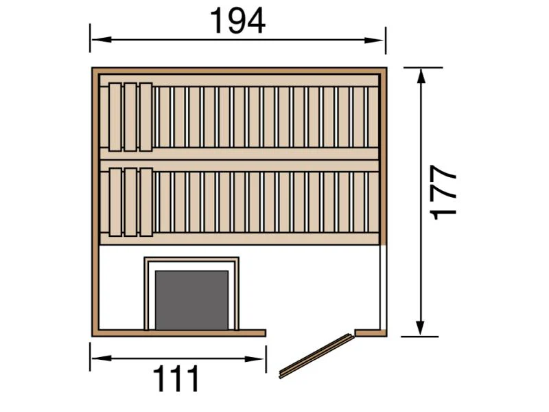 Weka Sauna Halmstad Gr.2 inkl. 7,5kW OS - Image 6
