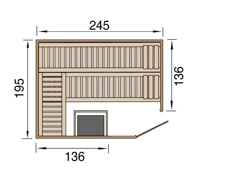 Weka Sauna Kemi Eck Gr. 3 inkl. 7,5 kW BioS - Image 4