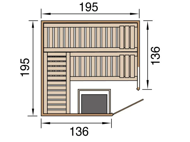 Weka Sauna Kemi Gr.2 inkl. 7,5 kW BioS - Image 3