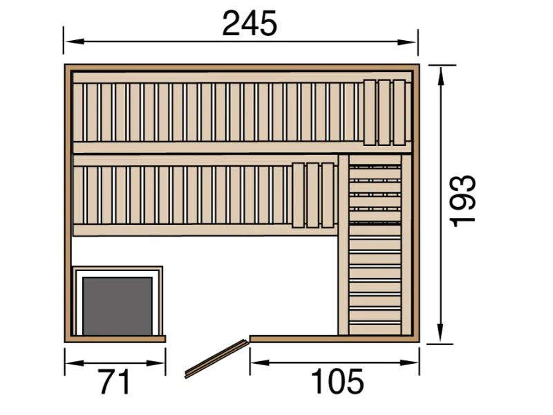 Weka Sauna Kemi Gr. 5 inkl. 7,5 kW BioS - Image 3
