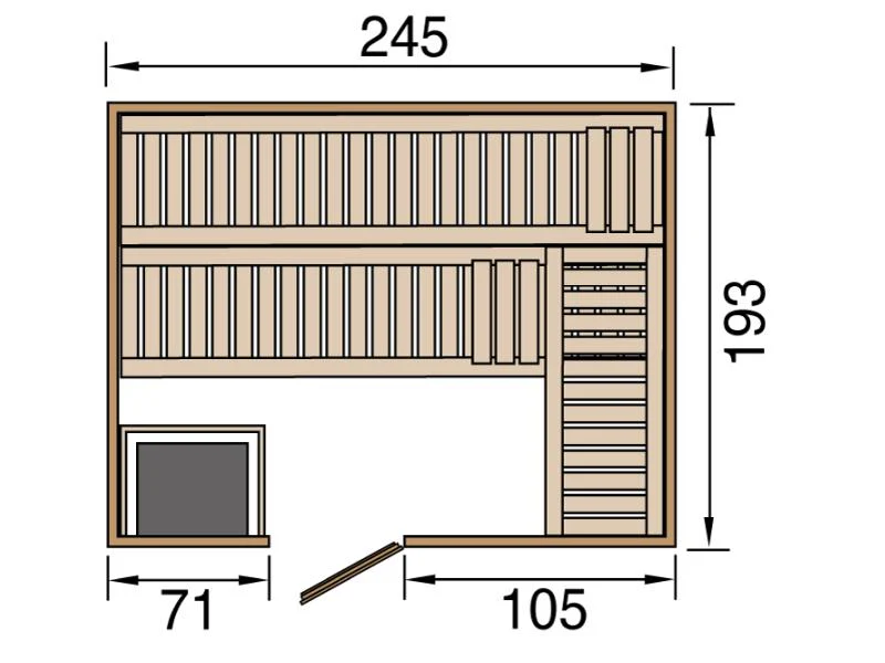 Weka Sauna Kemi Gr. 5 inkl. 7,5 kW OS - Image 3