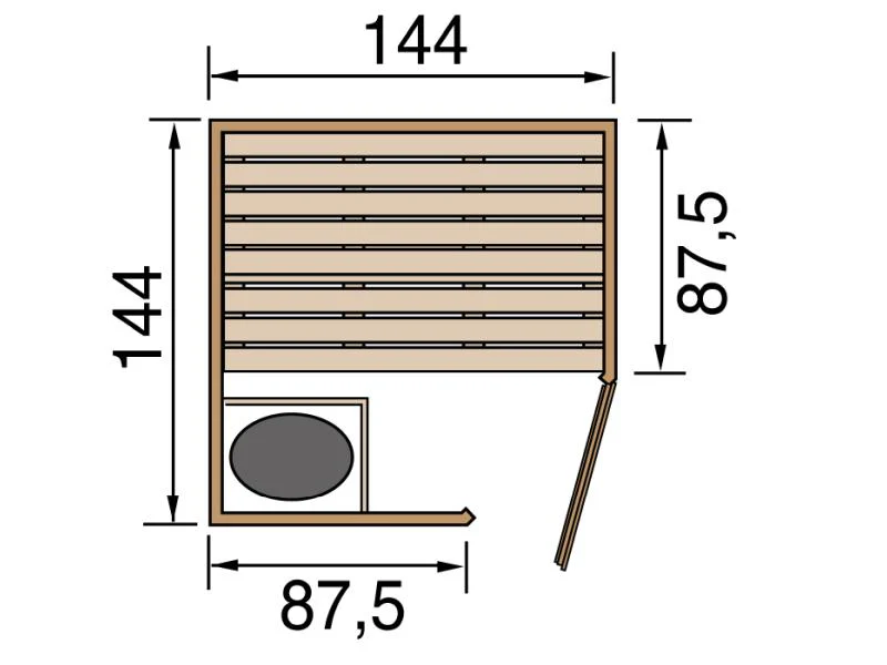 Weka Sauna Laukkala Gr.1 inkl. 3,6 kW OS inkl. Saunaleuchten Set - Image 3