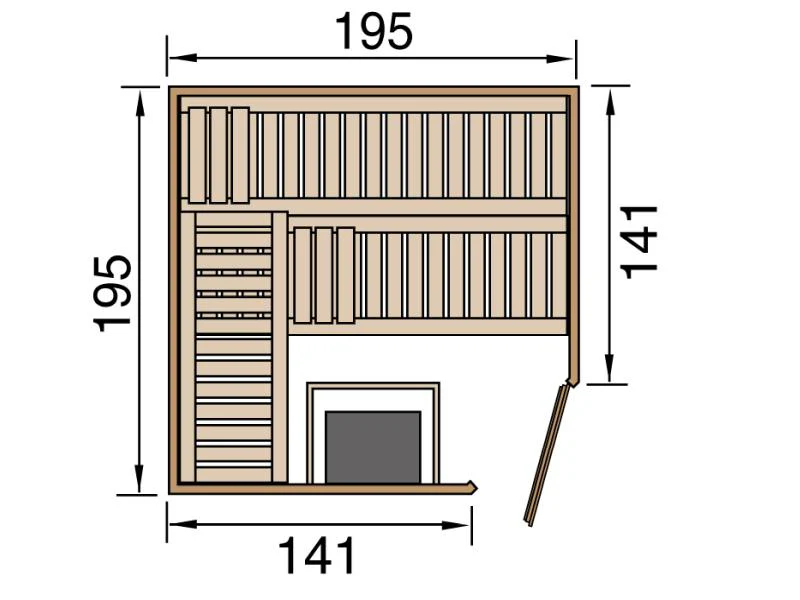 Weka Sauna Turku Gr. 2 GT, inkl. 9 kW Ofen Kompakt mit integr. Steuerung - Image 3