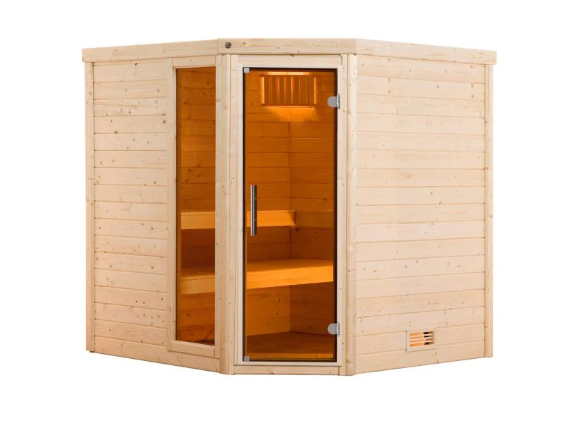 Weka Sauna Turku Gr. 2 GTF, inkl. 9 kW Bioofen mit digitaler Steuerung (BioS), mit Fenster - Image 2
