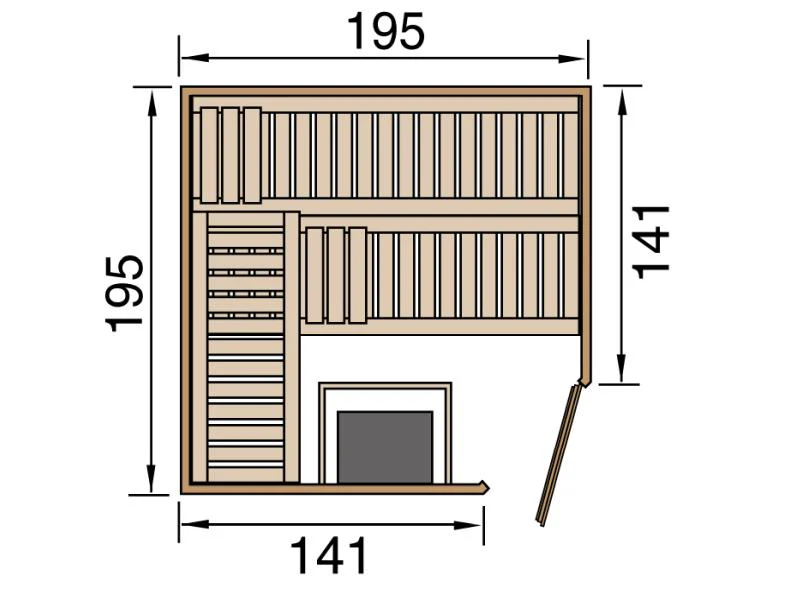 Weka Sauna Turku Gr. 2 inkl. 7,5 kW BioS - Image 3