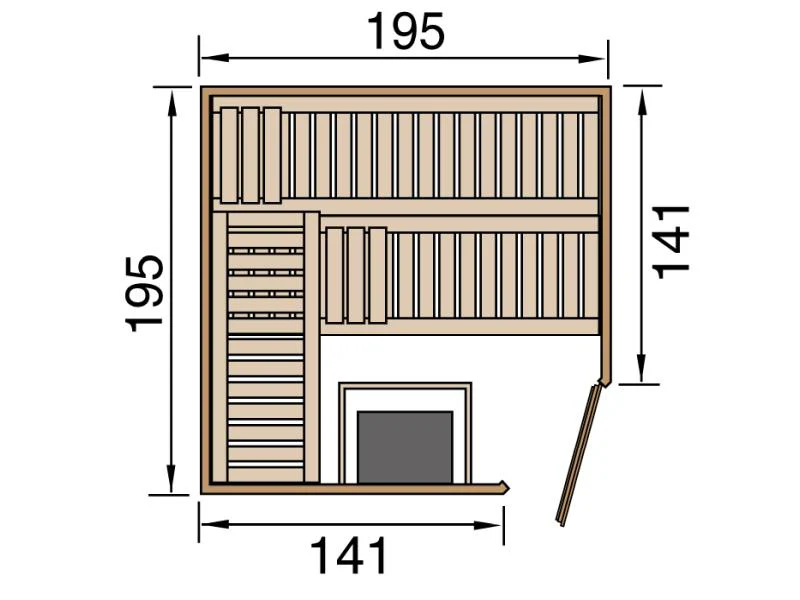 Weka Sauna Turku Gr. 2 inkl. 7,5 kW OS - Image 3