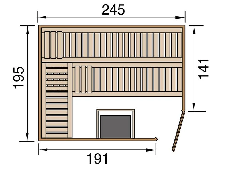 Weka Sauna Turku Gr. 3 HT, inkl. 9 kW Bioofen mit digitaler Steuerung (BioS) - Image 3