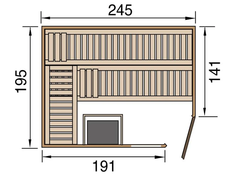 Weka Sauna TURKU Gr. 3 inkl. 7,5 kW BioS - Image 3