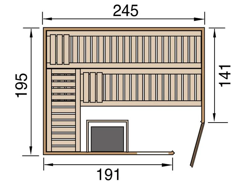 Weka Sauna Turku Gr. 3 inkl. 7,5 kW OS / GTF - Image 3