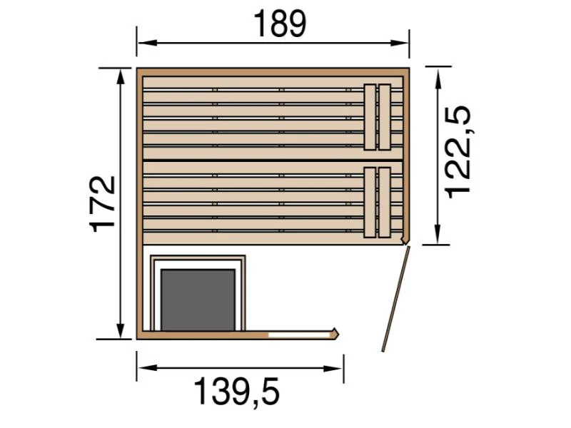 Weka Sauna VALIDA Gr. 1,8 im Set 7,5 kW BioS - Image 3