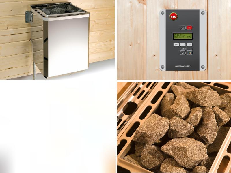 Weka Sauna VALIDA Gr. 1 im Set 4,5 kW BioS, Glastür - Image 6