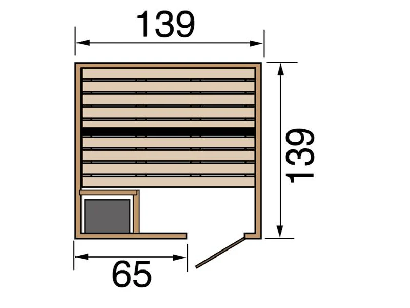 Weka Sauna VALIDA Gr. 1 im Set 4,5 kW OS inkl. digitaler Steuerung, Glastür - Image 3