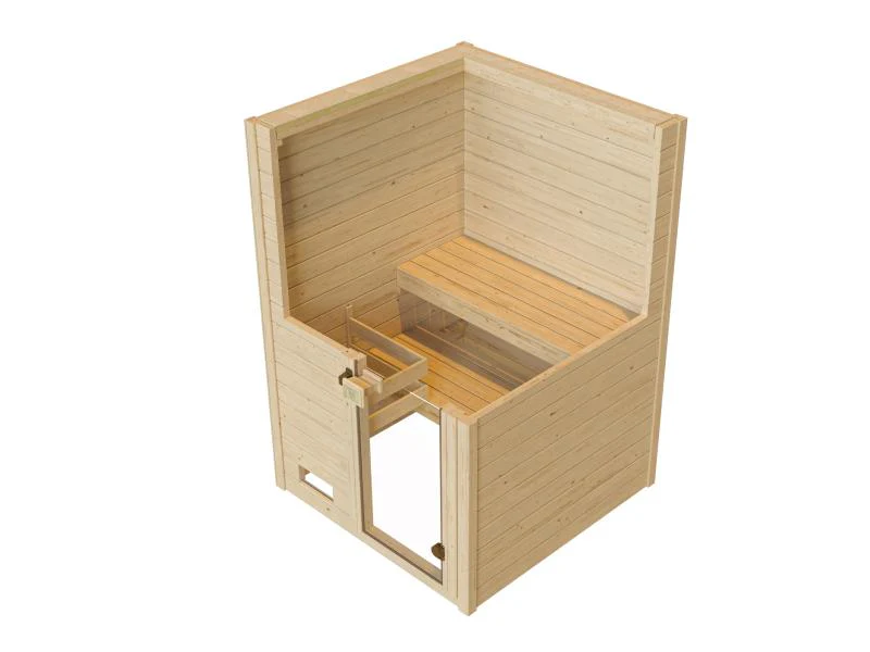 Weka Sauna Valida Gr. 1 inkl. 3,6 kW Bioofen mit digitaler Steuerung (BioS), Ganzglastür - Image 5