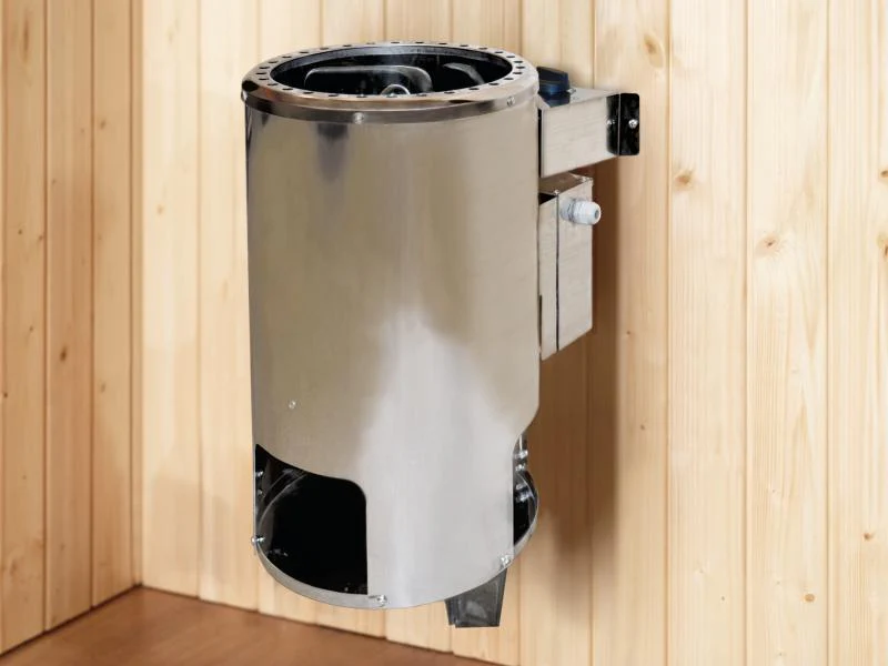 Weka Sauna Valida Gr. 1 inkl. 3,6 kW Ofen Kompakt integr. Steuerung, Ganzglastür - Image 4