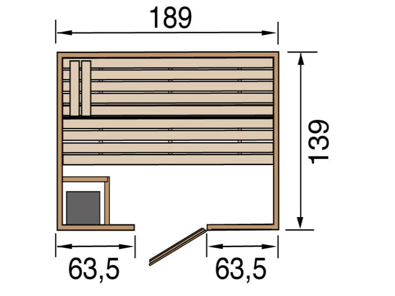 Weka Sauna VALIDA Gr. 2 im Set 4,5 kW BioS inkl. digitaler Steuerung, Glastür - Image 3