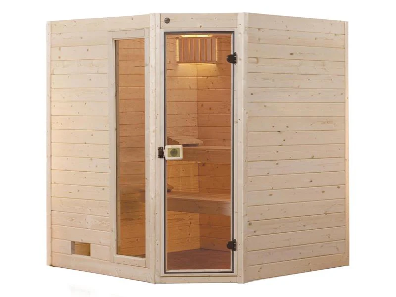 Weka Sauna VALIDA Gr. 2 im Set 7,5 kW OS, Glastür und Fenster - Image 2