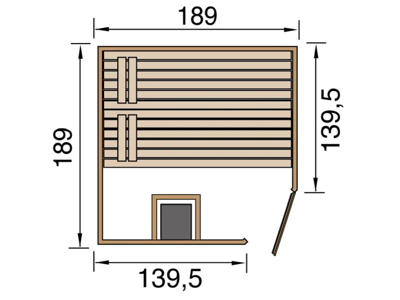 Weka Sauna Valida Gr.3 Eck im Set mit 9 kW K Ofen intgr. Steuerung / Glastür - Image 3