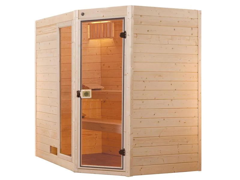 Weka Sauna VALIDA Gr. 4 im Set  9 kW Ofen Kompakt , Glastür und Fenster - Image 2