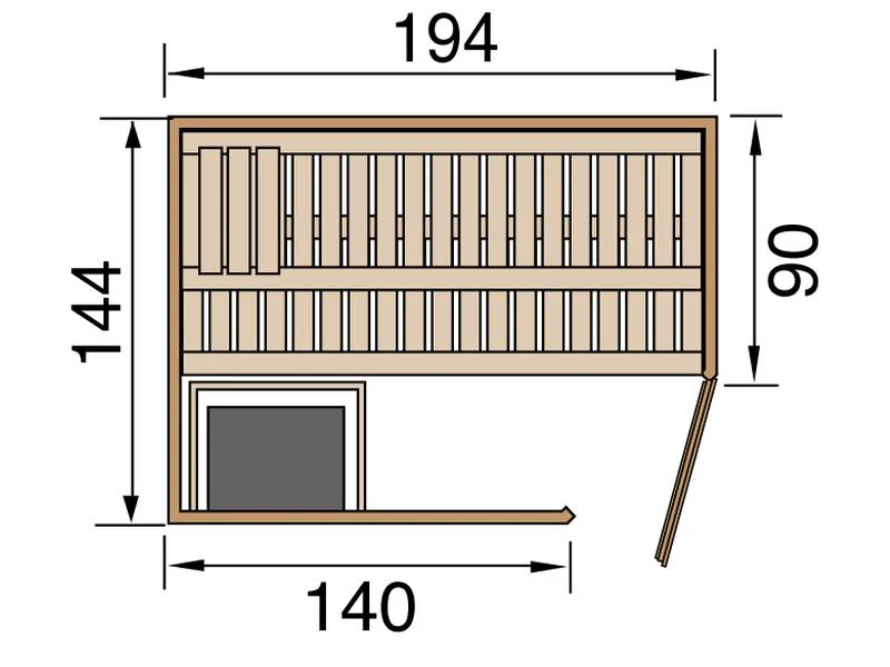 Weka Sauna Varberg Eck Gr.1 inkl. 7,5 kW OS - Image 6