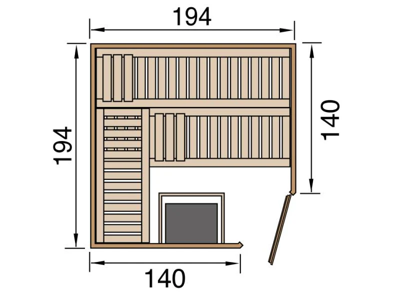 Weka Sauna Varberg Gr. 3 inkl. 7,5 kW BioS - Image 6