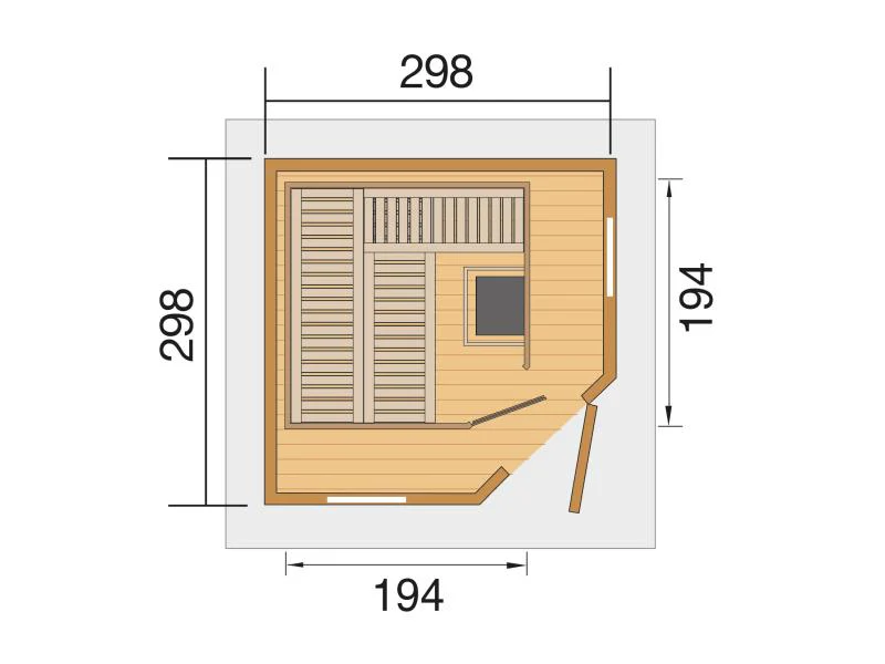 Weka Saunahaus Kurikka inkl. 7,5 kW BioS - Image 2