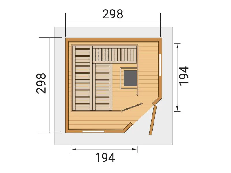 Weka Saunahaus Kurikka inkl. 9 kW Kompakt Ofen - Image 3