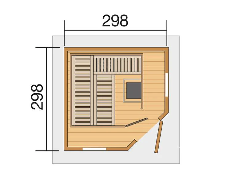 Weka Saunahaus Salo Gr.1 anthrazit inkl. 7,5 kW BioS - Image 3