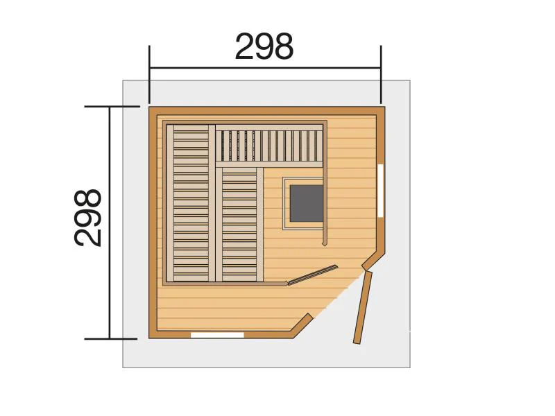 Weka Saunahaus Salo Gr.1 inkl. 7,5 kW BioS - Image 3