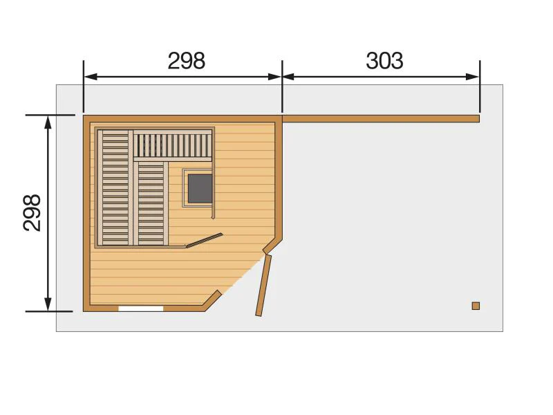 Weka Saunahaus Salo Gr. 2 anthrazit inkl. 7,5 kW BioS - Image 3
