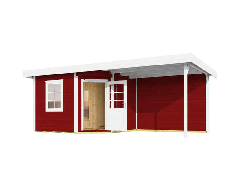 Weka Saunahaus Salo Gr.2 schwedenrot inkl. 9 kW BioS - Image 2