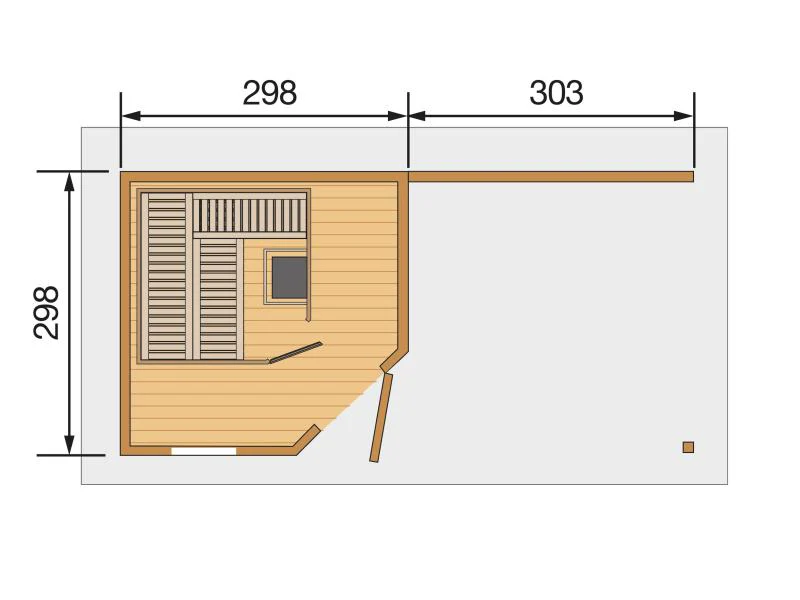 Weka Saunahaus Salo Gr. 2 seidengrau inkl. OS 7,5 kW - Image 3
