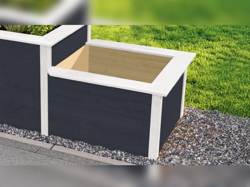 Weka Stufenhochbeet  205 x 79 cm, anthrazit - Image 3