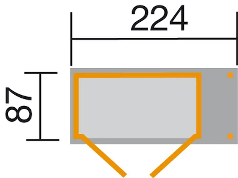 Weka Terrassenschrank mit Satteldach und Doppeltür inkl. Schleppdach - Image 3