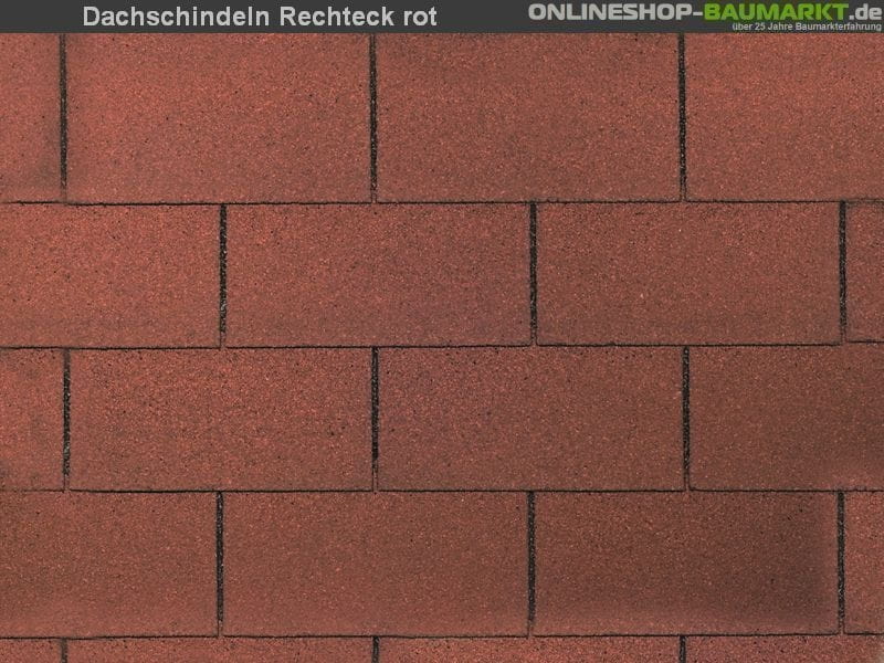 Wolff Dachschindeln Rechteck rot 16 Pak.