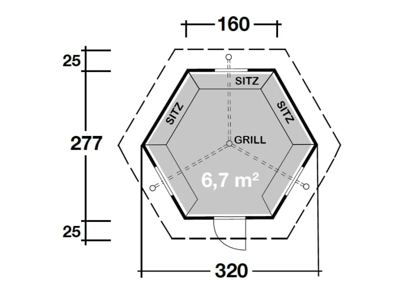 Wolff Finnhaus Aktions-Grillkota Basic 6.7 inkl. schwarzen Schindeln - Image 6