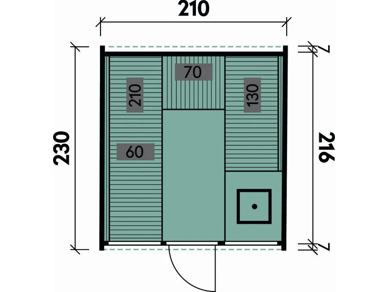 Wolff Finnhaus Cube Saunafass 230 Art 2 Bausatz Typ 1 - Image 3