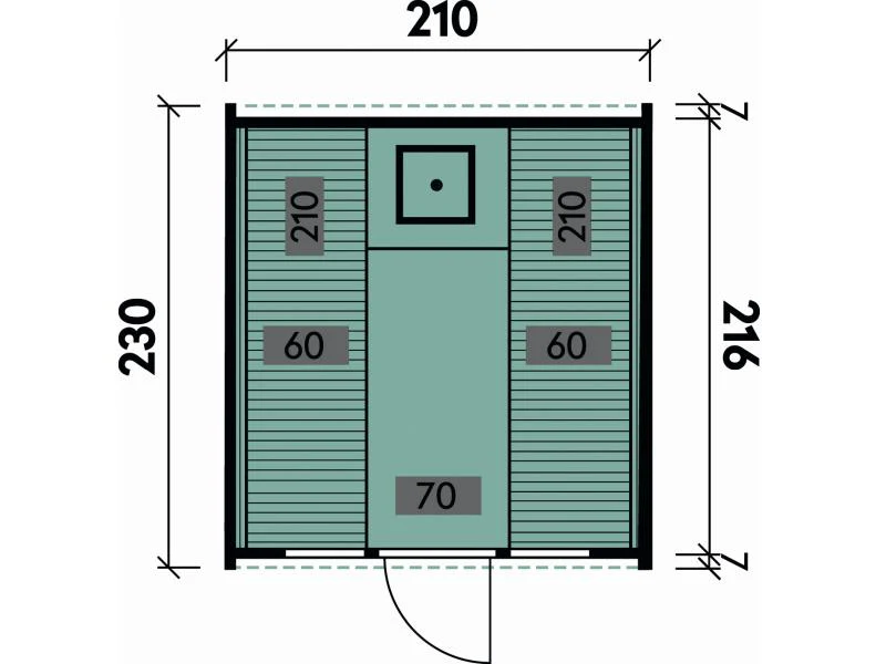 Wolff Finnhaus Cube Saunafass 230 Thermoholz Art 1 Bausatz Typ 4 - Image 3
