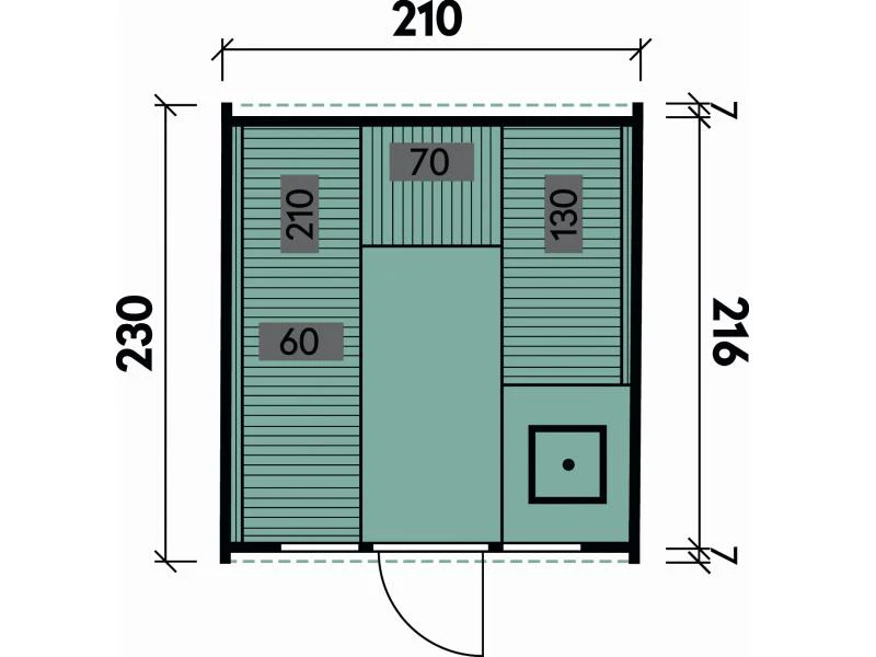 Wolff Finnhaus Cube Saunafass 230 Thermoholz Art 2 Bausatz Typ 4 - Image 3