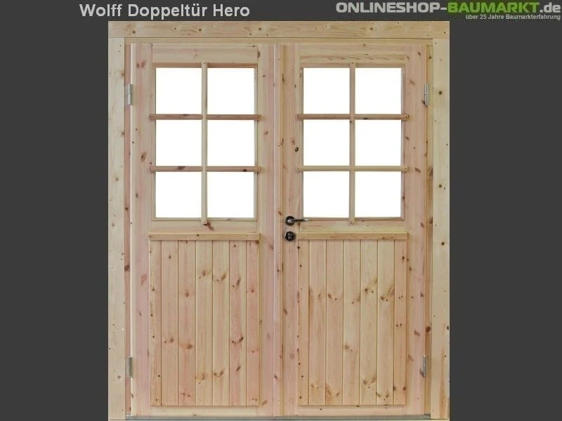 Wolff Finnhaus Doppeltür Hero 70 Isoliert