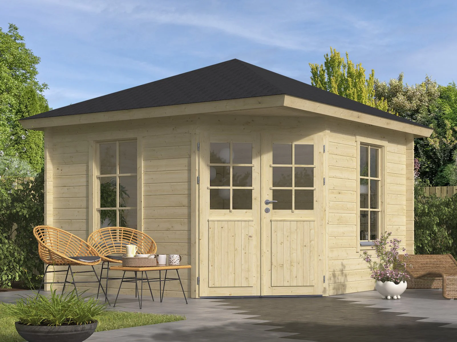 Wolff Finnhaus Gartenhaus Gena 3333, 44 mm - Image 2